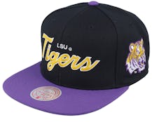 Louisiana State Tigers Team Script 2.0 Black Snapback - Mitchell & Ness