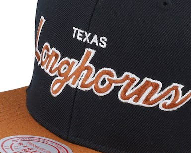 Mitchell & Ness - College Black snapback Cap - Texas Longhorns Team Script 2.0 Black Snapback @ Hatstore