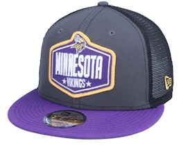 Minnesota Vikings 9Fifty NFL21 Draft Dark Grey/Purple Trucker - New Era