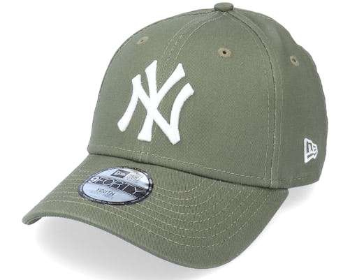 Kids New York Yankees League Essential 9FORTY Olive/White Adjustable - New Era