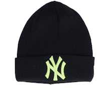 Kids New York Yankees Toddler League Essential Cuff Knit Black/Neon Yellow Cuff - New Era