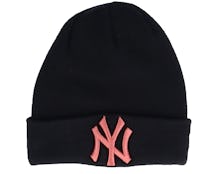 Kids New York Yankees Toddler League Essential Knit Black/Pink Cuff - New Era