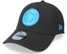 Los Angeles Clippers Pop Logo 9FORTY Black/Blue Adjustable - New Era