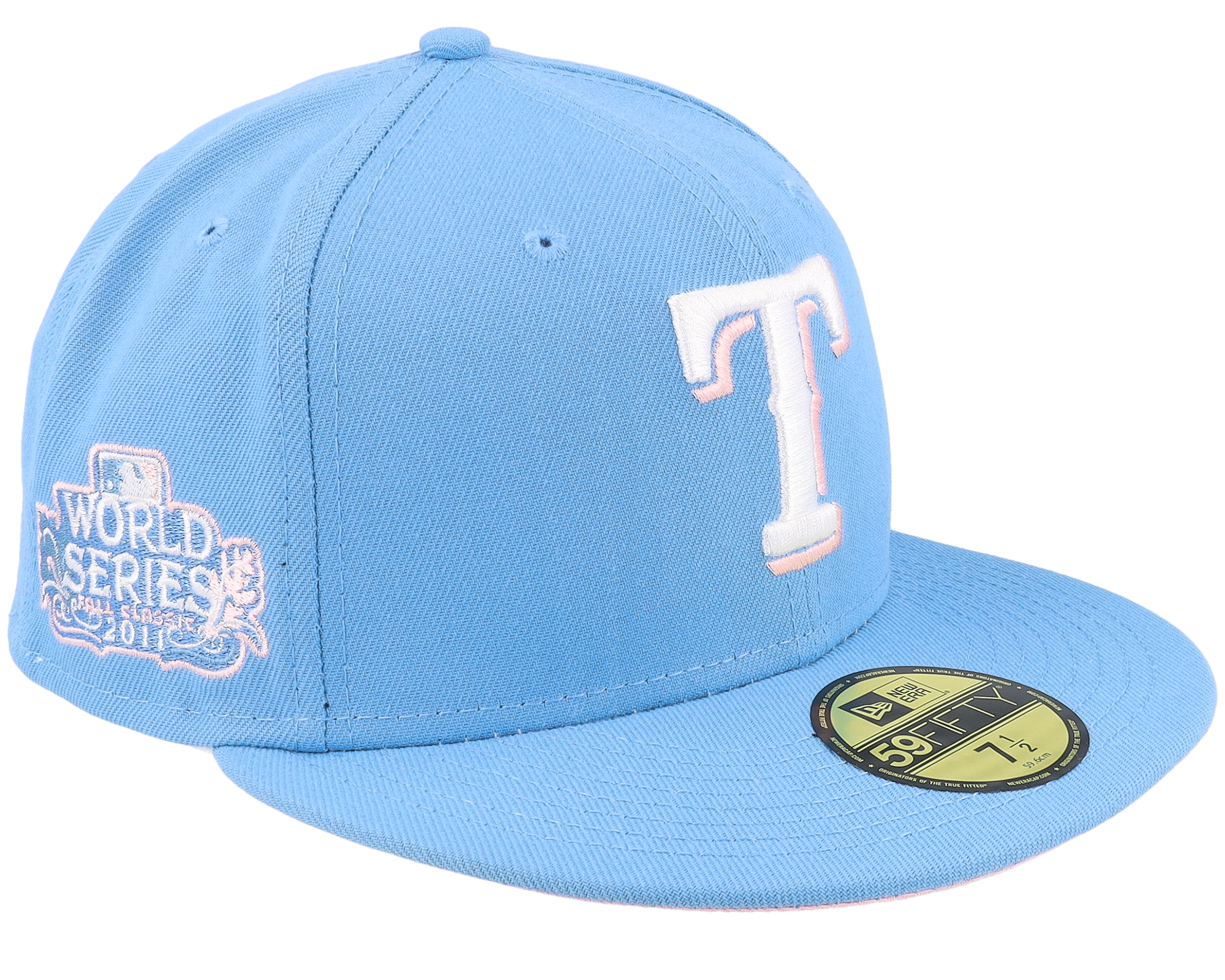 Texas Rangers Pink Cloud 59FIFTY World Series 11 Sky/Pink Fitted - New Era  cap