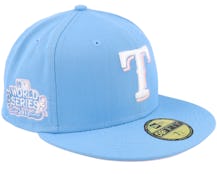 Texas Rangers Pink Cloud 59FIFTY World Series 11 Sky/Pink Fitted - New Era