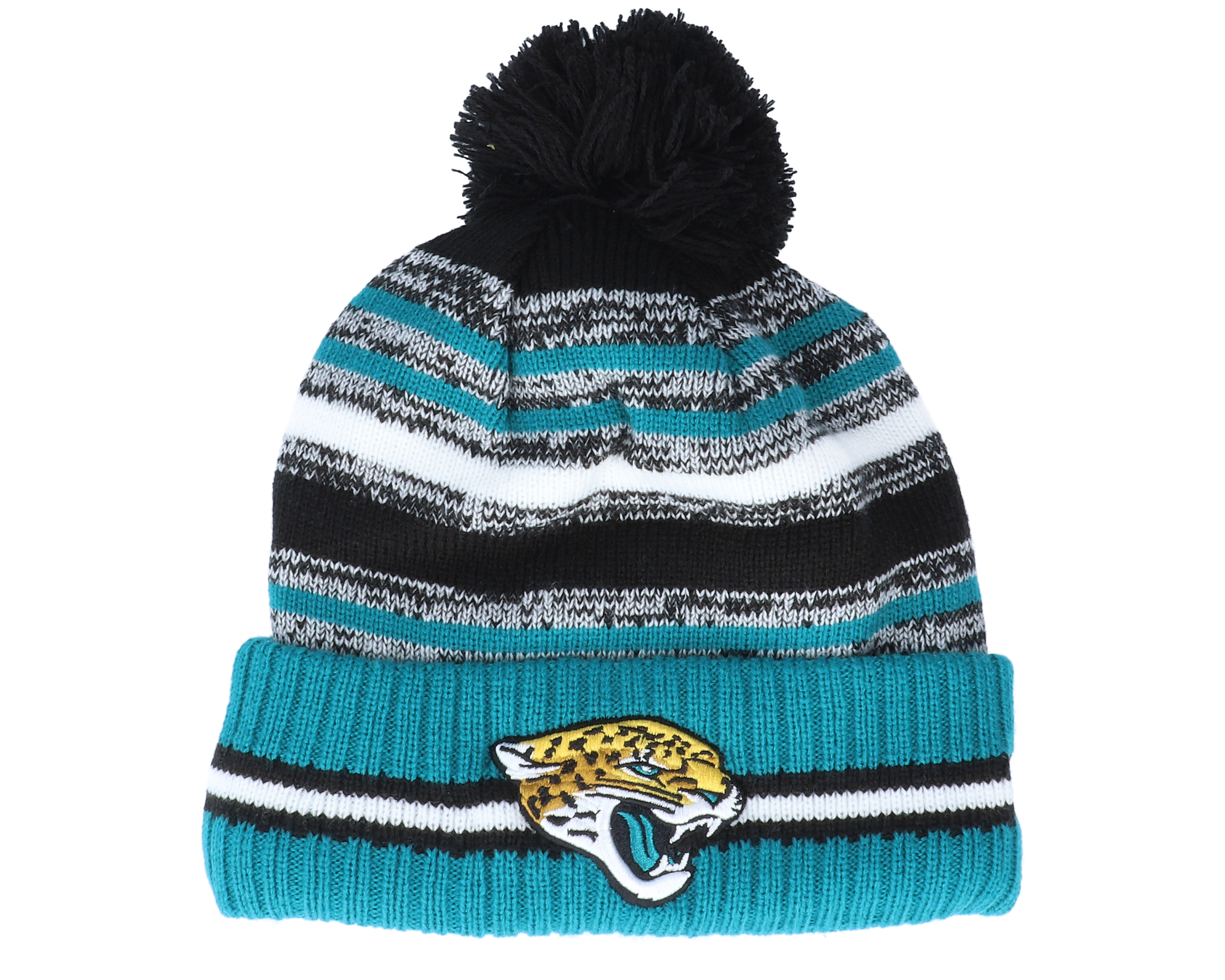 Jacksonville Jaguars NFL21 Sport Knit Black/Teal Pom