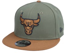 Hatstore Exclusive x Chicago Bulls Green Olives 9FIFTY Snapback - New Era