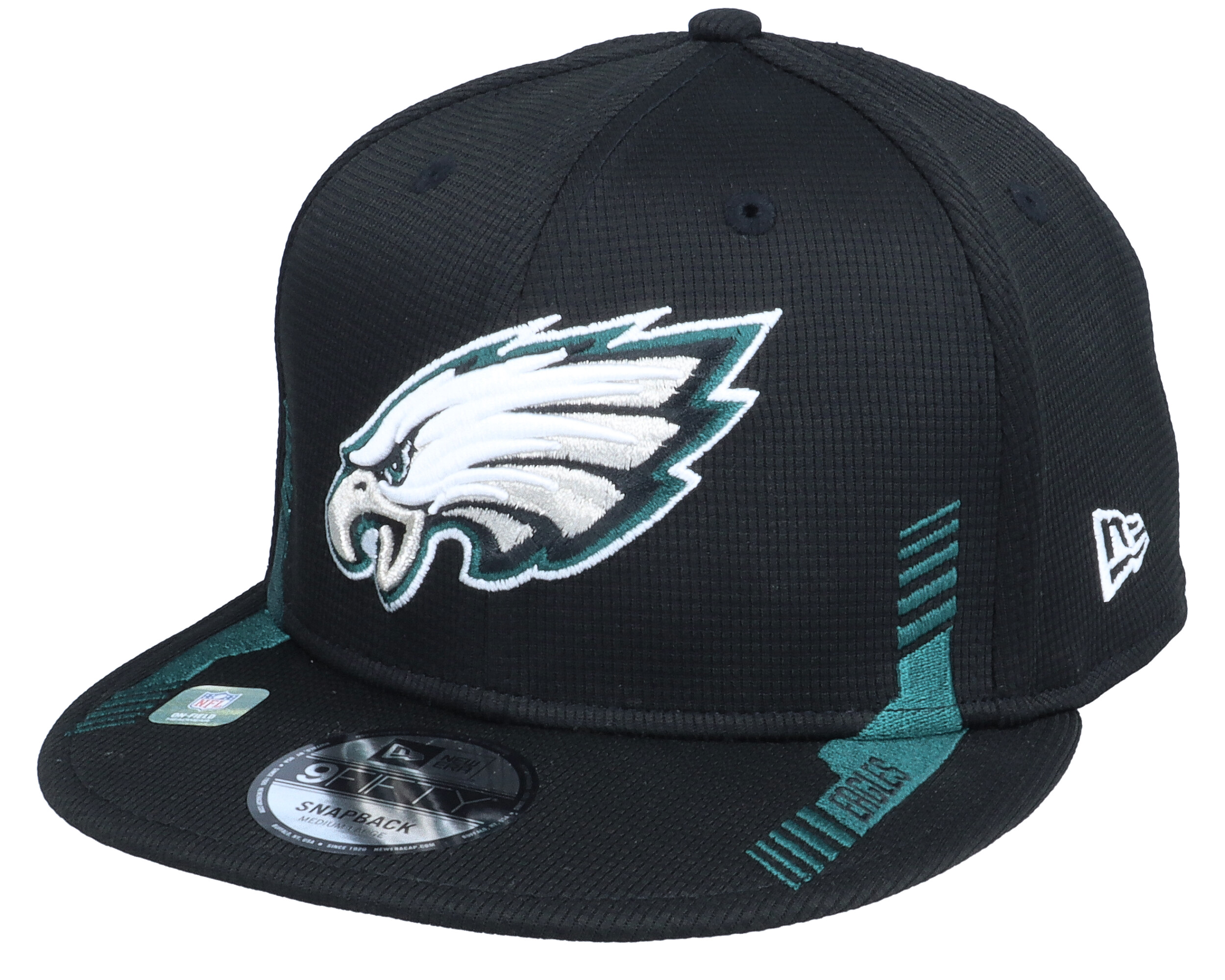 Philadelphia Eagles NFL21 Side Line 9FIFTY Black Snapback - New Era cap ...