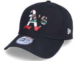 Hatstore Exclusive x Oakland Athletics Logo Infill California Black Adjustable - New Era