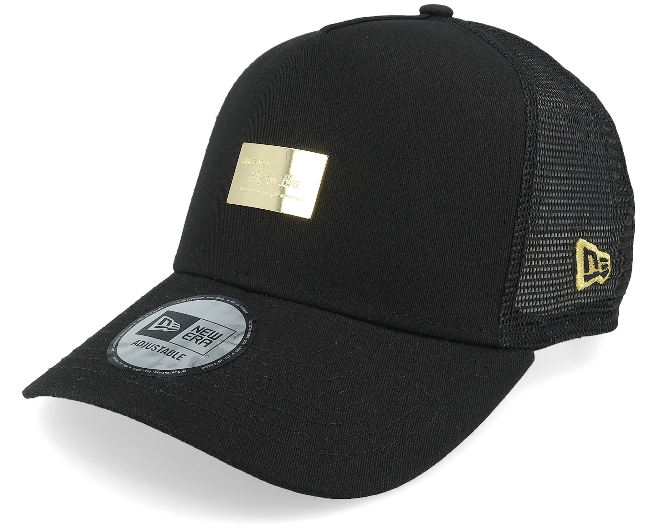 Hatstore Exclusive x Metal Plate A-frame Black Trucker Hatstore