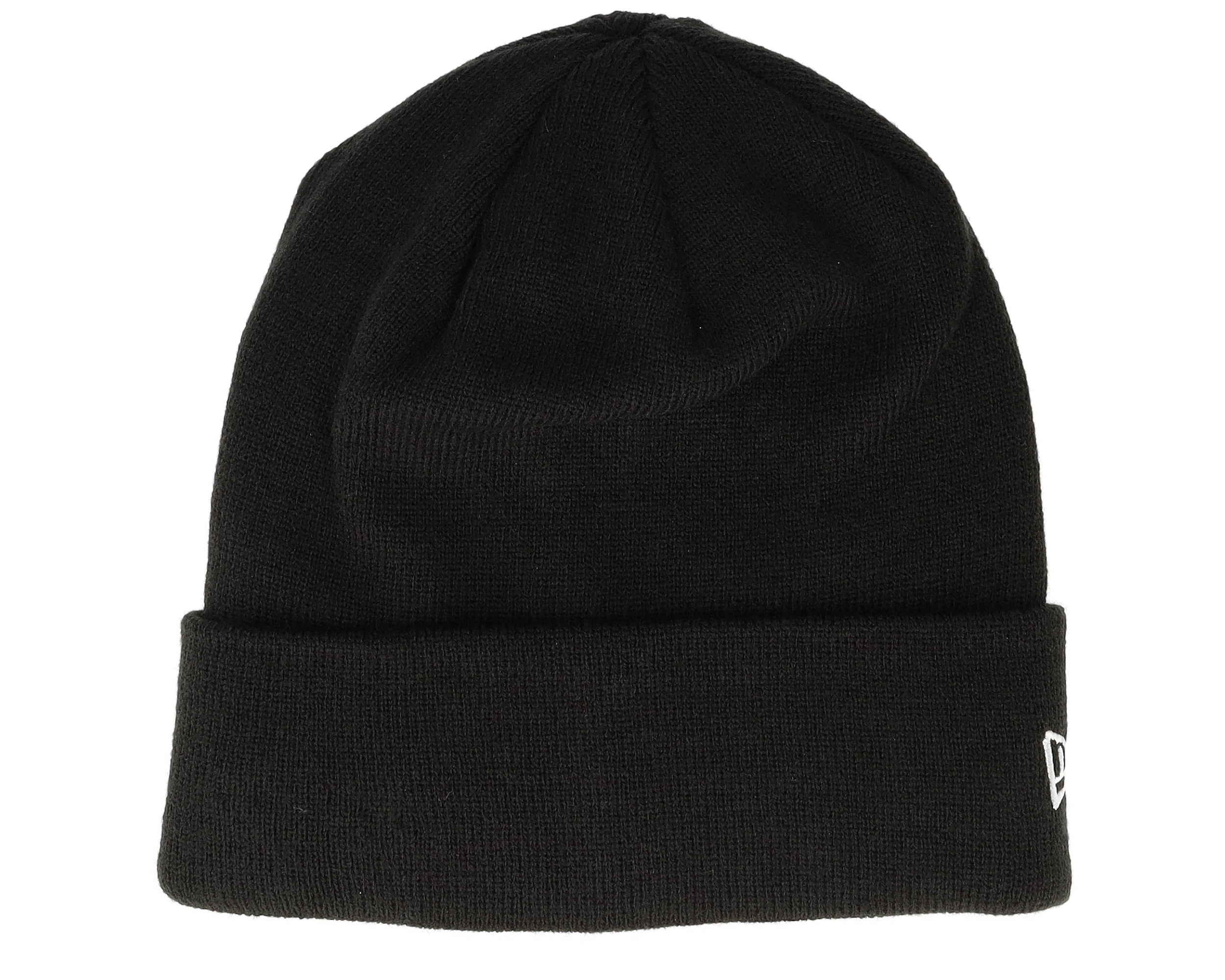 Essential Beanie Black Cuff - New Era beanie | Hatstoreworld.com