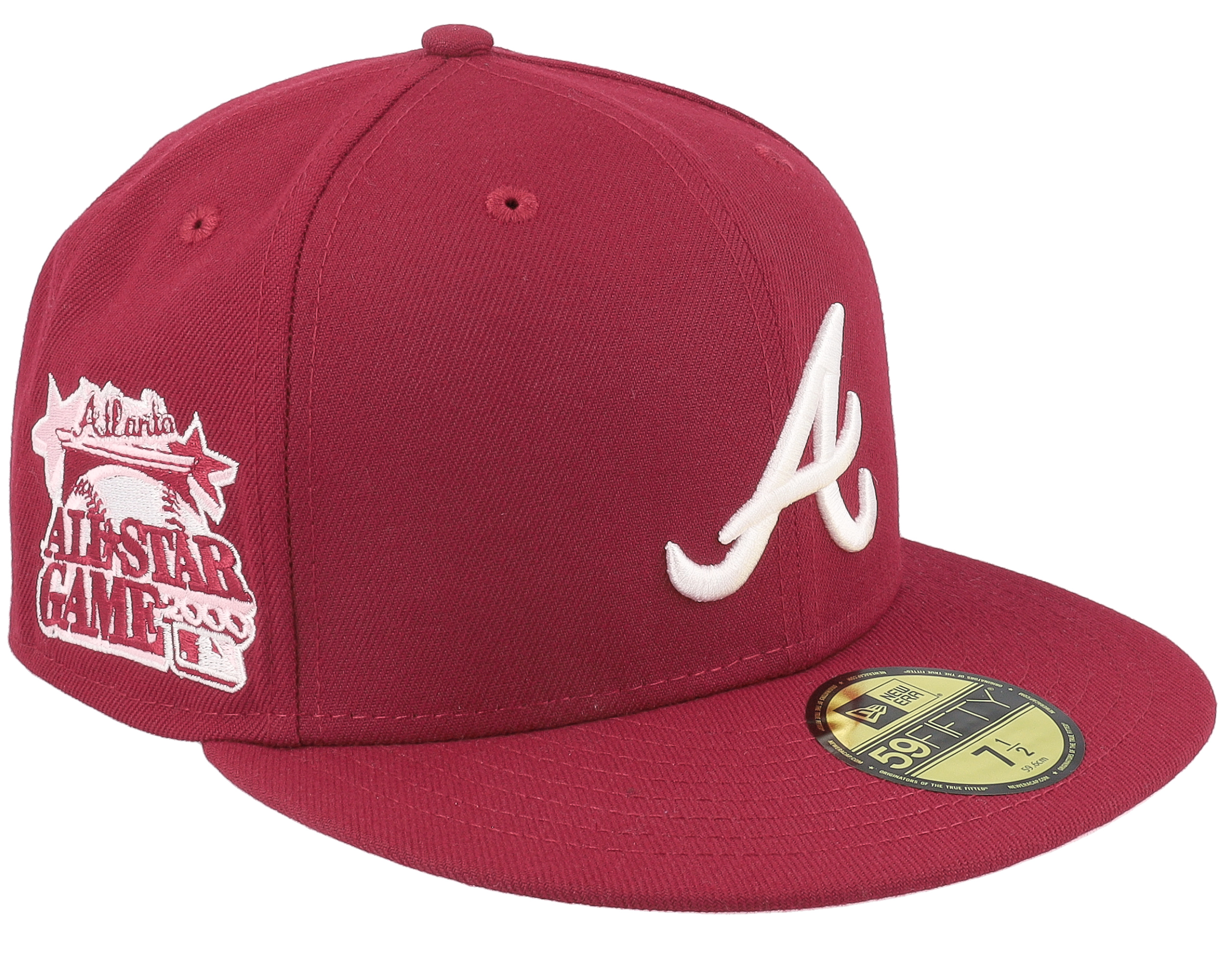 Atlanta Braves Cherry Wine 59FIFTY Cardinal/White/Pink Fitted - New Era