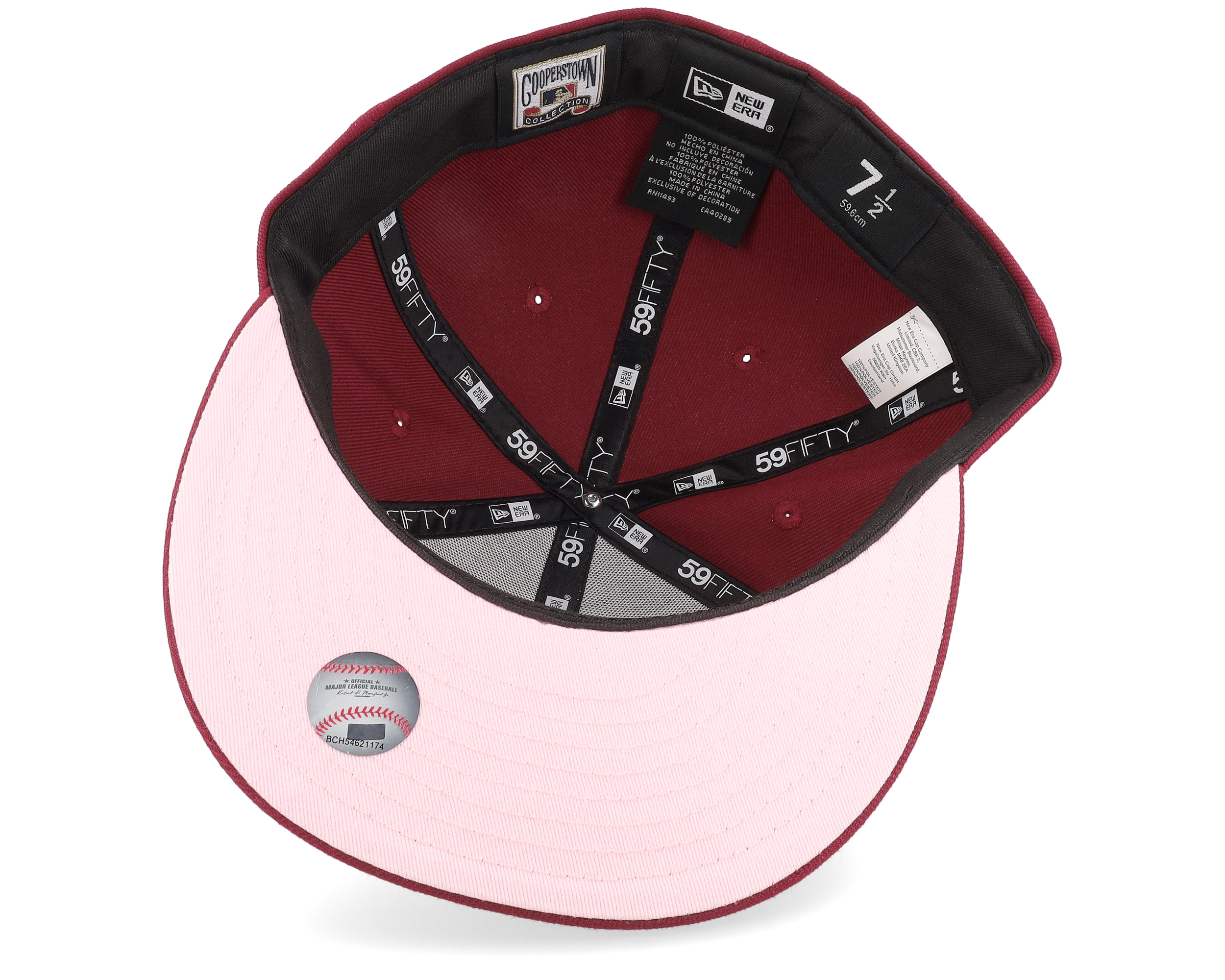 New York Yankees Cherry Wine 59FIFTY Cardinal/White/Pink Fitted