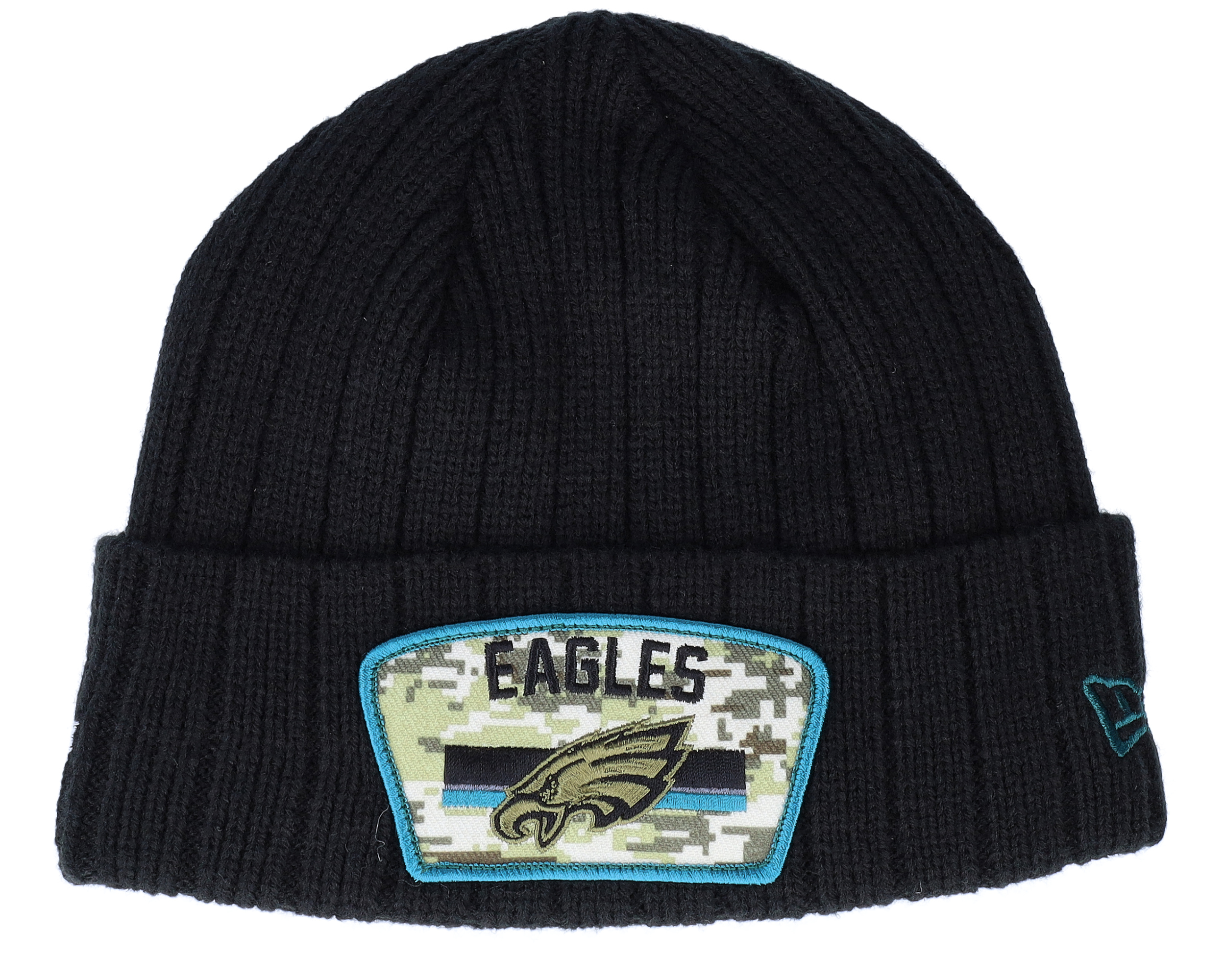 Philadelphia Eagles NFL21 Salute To Service Knit Black Camo Cuff New Era