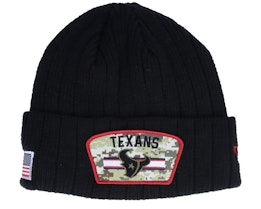 Houston Texans NFL21 Salute To Service Knit Black/Camo Cuff - New Era