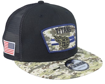 Tennessee Titans NFL21 Salute To Service 9FIFTY Black/Camo Trucker