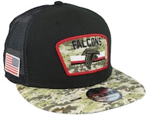 Atlanta Falcons NFL21 Salute To Service 9FIFTY Black/Camo Trucker - New Era