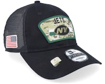 New York Jets NFL21 Salute To Service 9TWENTY Black/Camo Trucker - New Era