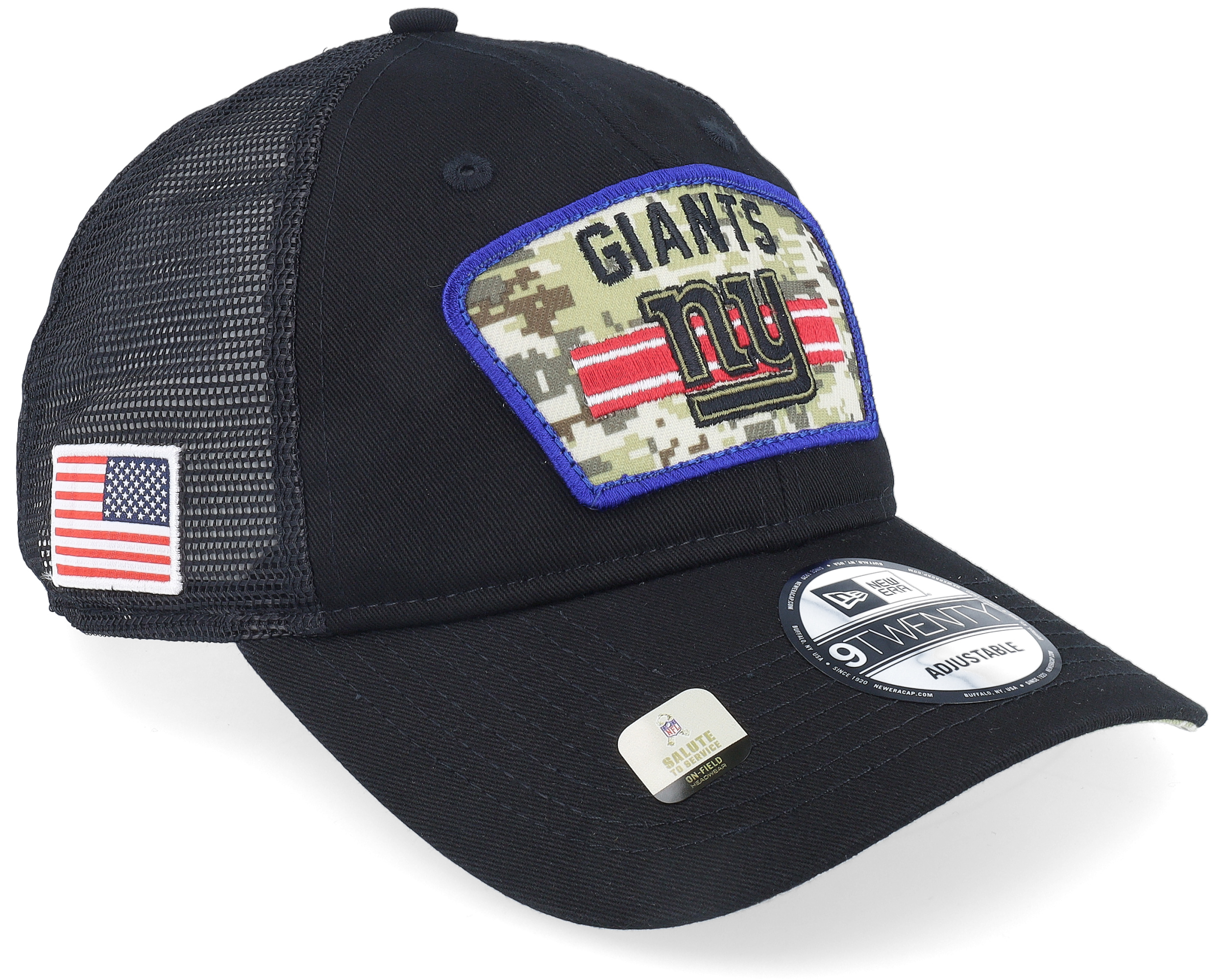 New York Giants M 9FORTY NFL Salute To Service 22 Black/Camo Trucker - New  Era cap