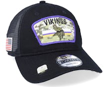 Minnesota Vikings NFL Salute To Service 9TWENTY Black/Camo Trucker - New Era