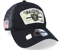 Las Vegas Raiders NFL Salute To Service 9TWENTY Black/Camo Trucker - New Era