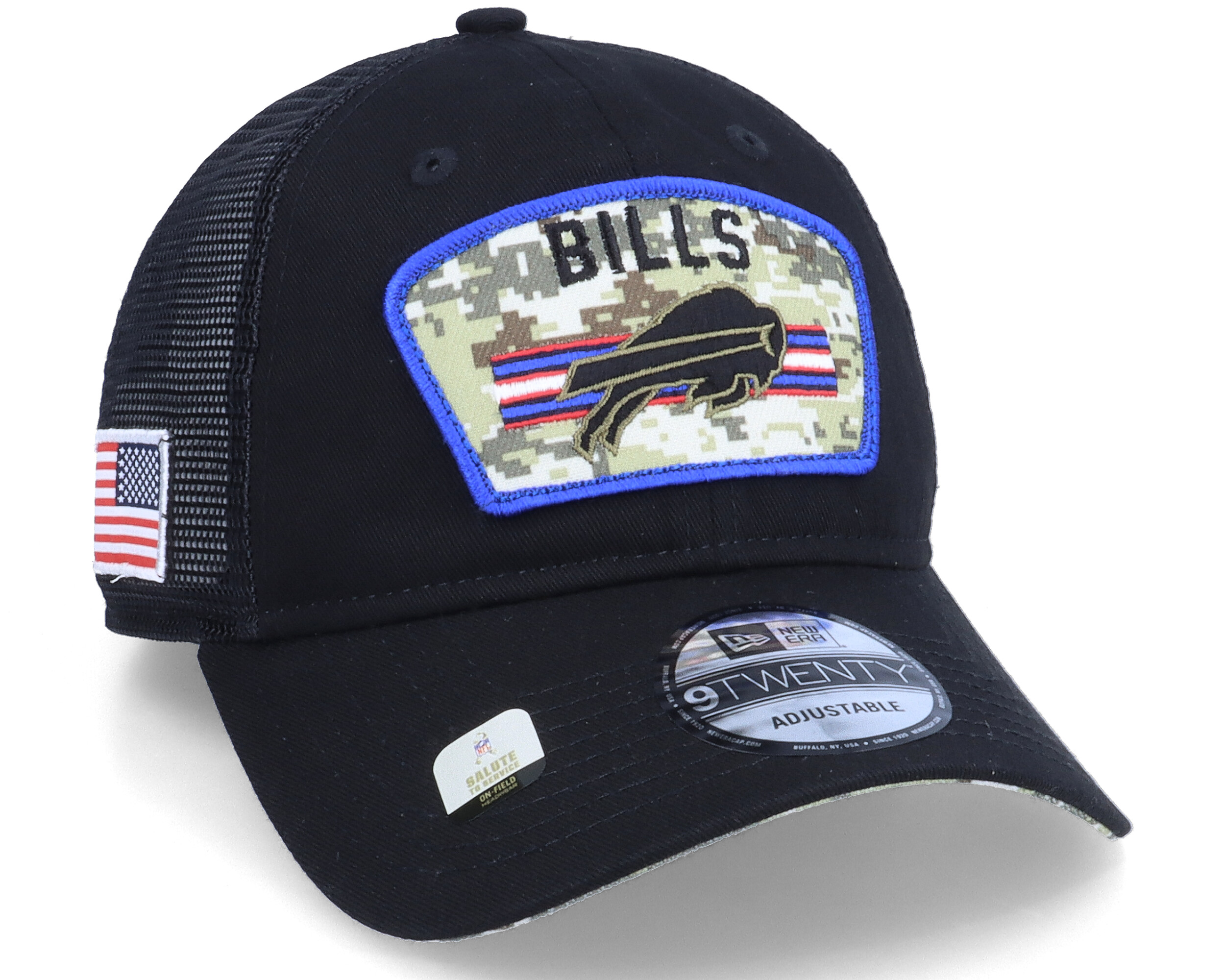 Buffalo Bills NFL21 Salute To Service 9TWENTY Black/Camo Trucker - New Era  cap