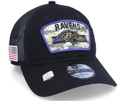 Baltimore Ravens NFL21 Salute To Service 9TWENTY Black/Camo Trucker - New Era