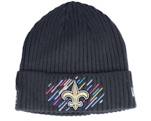 New Orleans Saints NFL21 Crucial Catch Knit Dark Grey Cuff - New Era