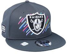 Las Vegas Raiders NFL21 Crucial Catch 9FIFTY Dark Grey Snapback - New Era
