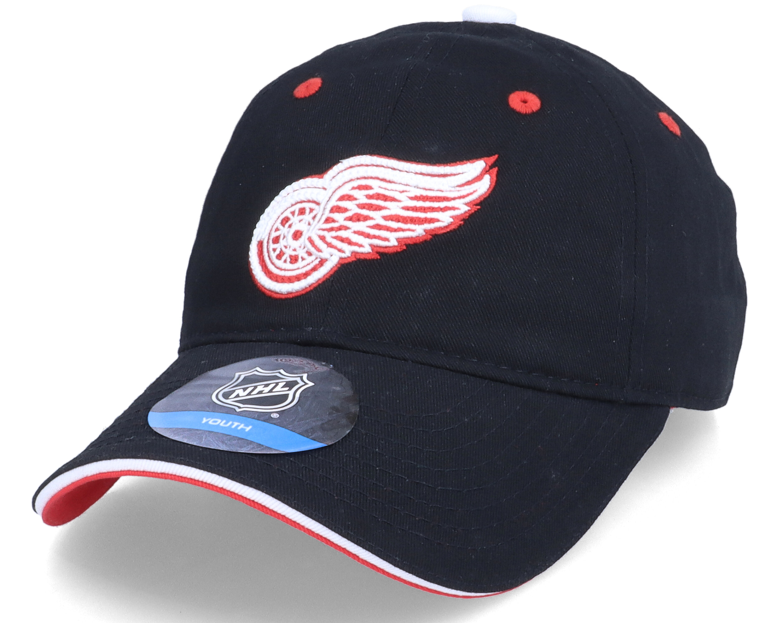 Kids Detroit Red Wings Fashion Logo Slouch Uni.Black/Red Dad Cap ...