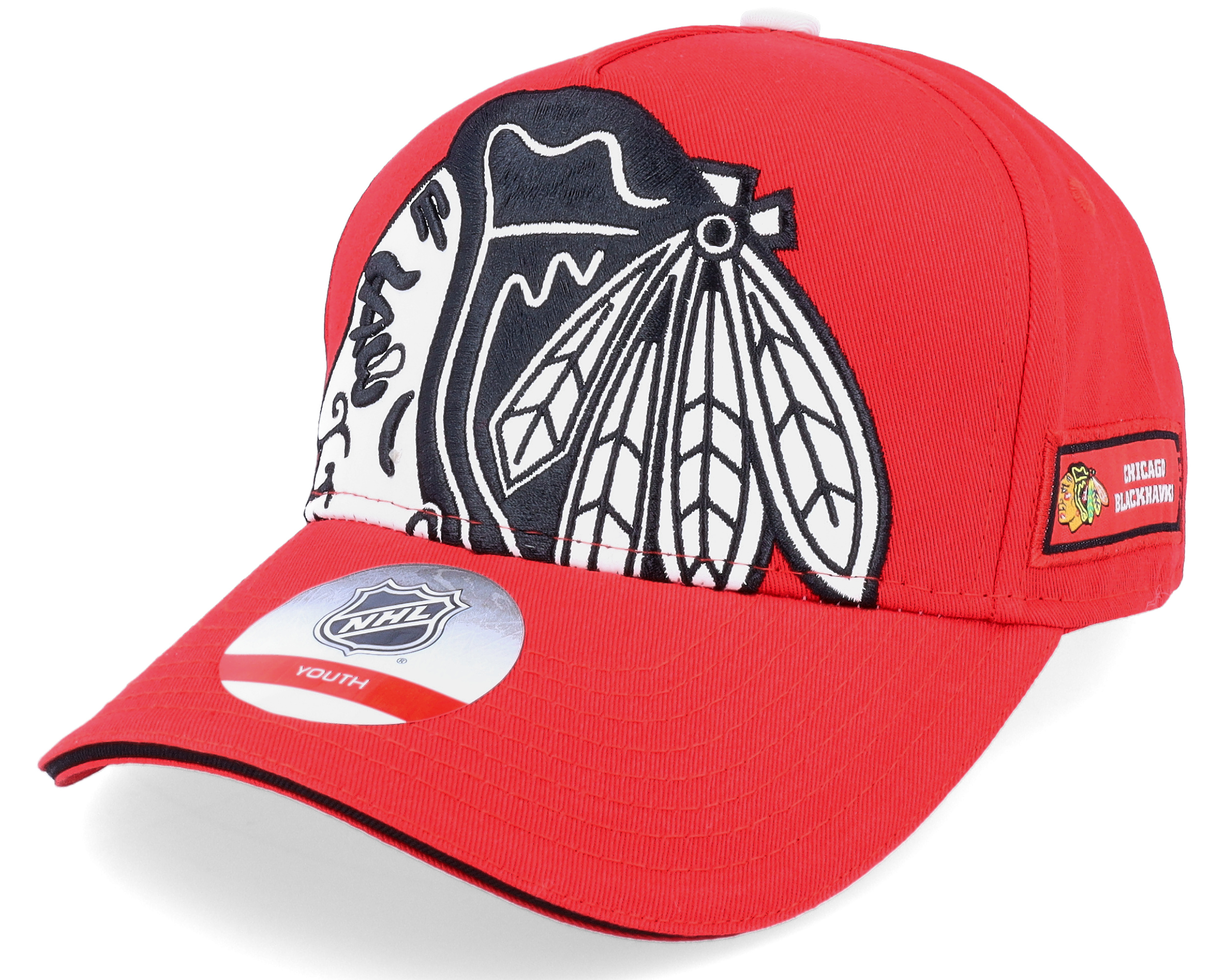 Kids Chicago Blackhawks Big-Face Precurved University Red Adjustable ...