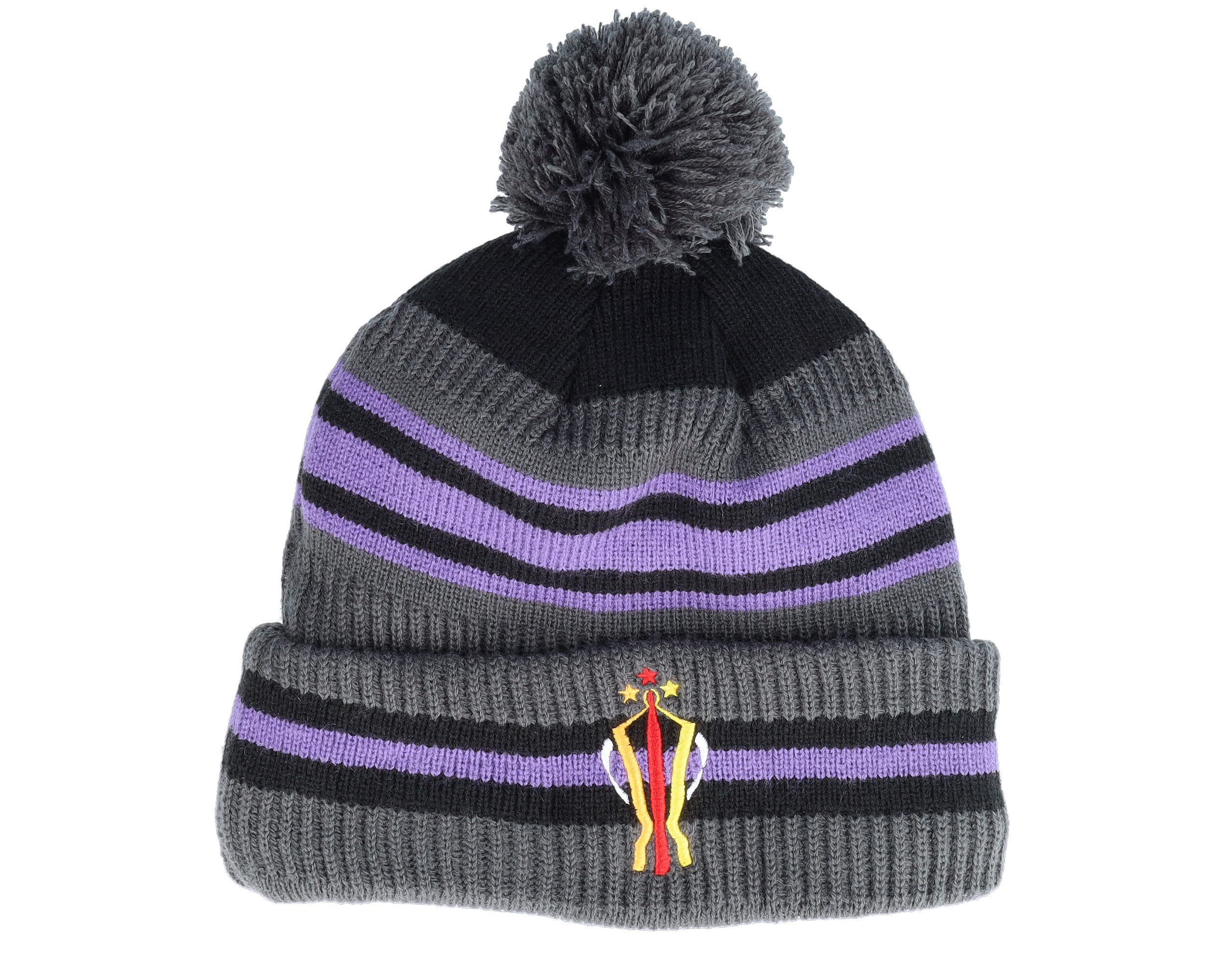 Bonnet Rugby League Wc 2021 Stripe Bobble Beanie Grey Pom - New Era