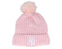 New York Yankees Womens Winterized Bobble Pink Pom - New Era