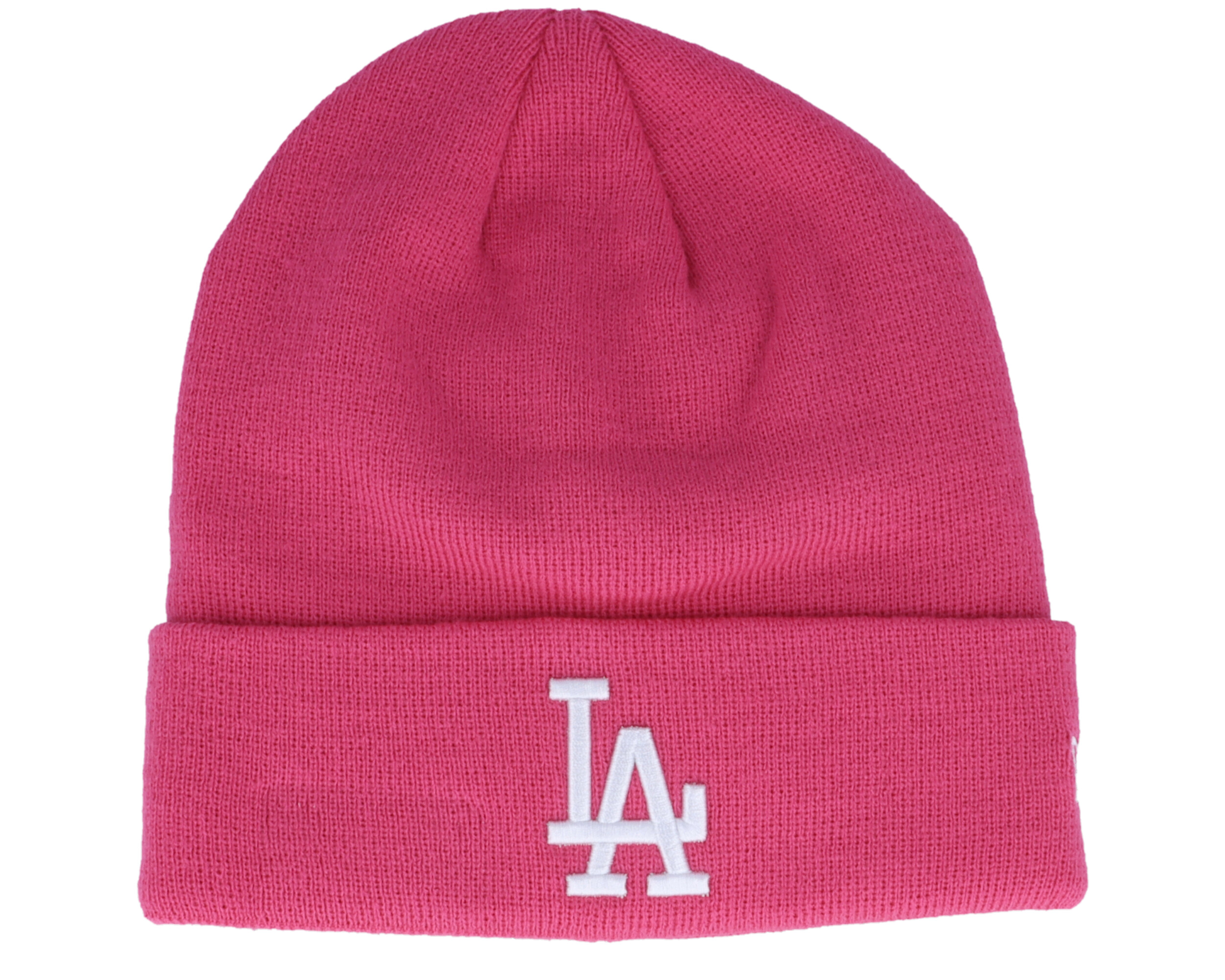Los Angeles Dodgers Womens Pop Base Beanie Pink/White Cuff New