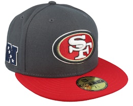 San Francisco 49ers NFL 59FIFTY Charcoal/Red Fitted - New Era