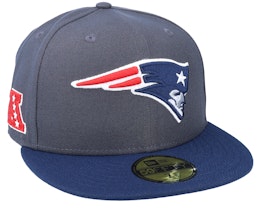 New England Patriots NFL 59FIFTY Charcoal/Purple Fitted - New Era