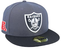Las Vegas Raiders NFL 59FIFTY Charcoal/Black Fitted - New Era