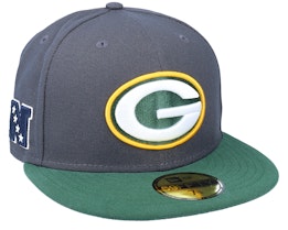 Green Bay Packers NFL 59FIFTY Charcoal/Green Fitted - New Era