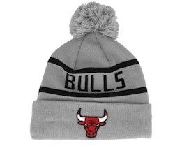 Chicago Bulls Jake Cuff Beanie Gray Pom - New Era