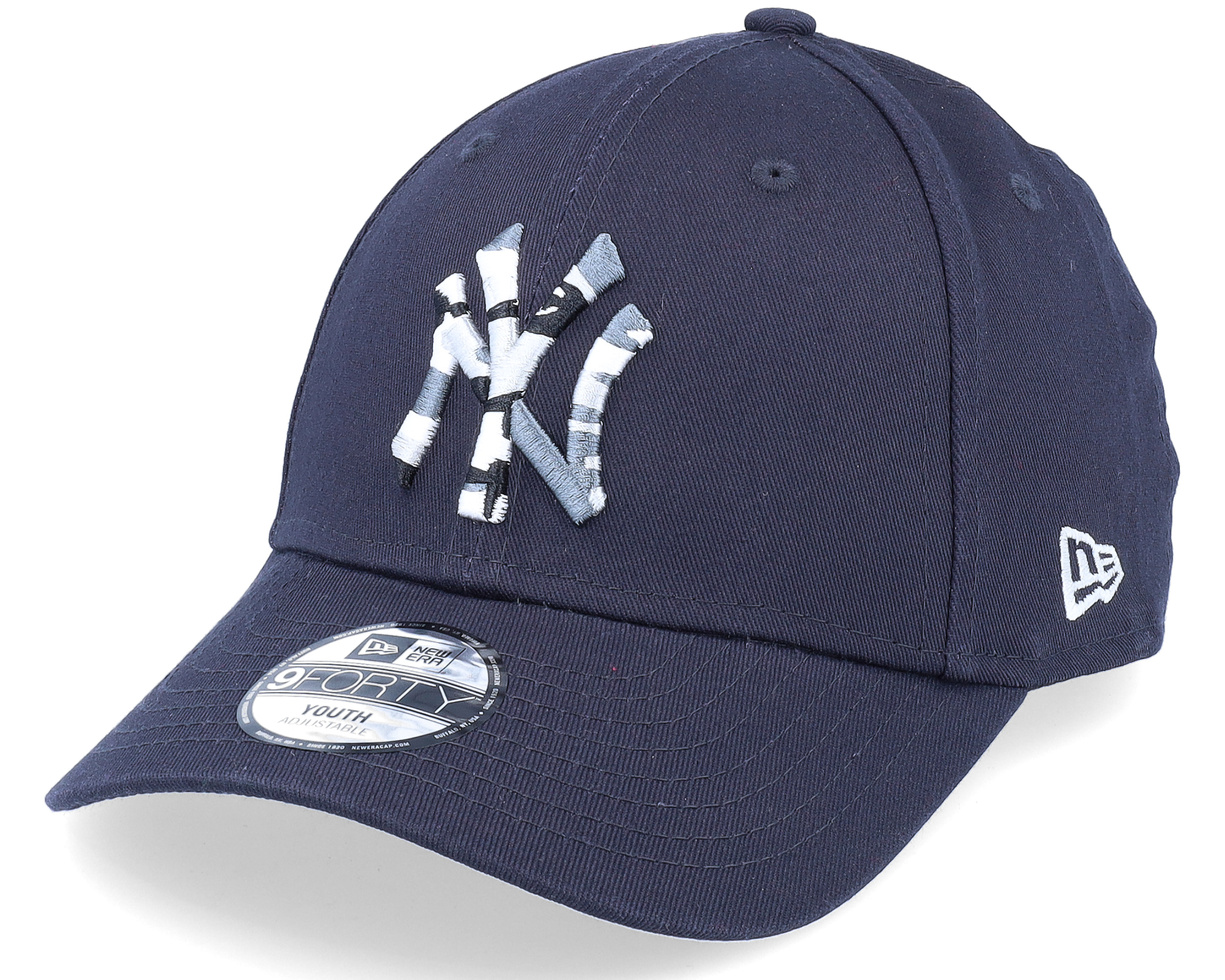 Kids New York Yankees Wild Camo 9forty Navy Adjustable New Era Cap