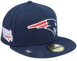 New England Patriots NFL Patch Up 59FIFTY Navy Fitted - New Era
