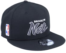 Brooklyn Nets NBA Script Up 9FIFTY Black Snapback - New Era