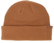 Portside Fisherman Beanie Camel Brown Short Beanie