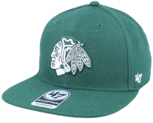 Hatstore Exclusive x Chicago Blackhawks No Shot Captain Dark Green Snapback - 47 Brand