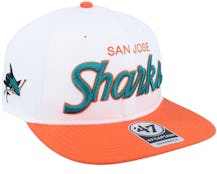 Hatstore Exclusive x San Jose Sharks Script Snapback - 47 Brand