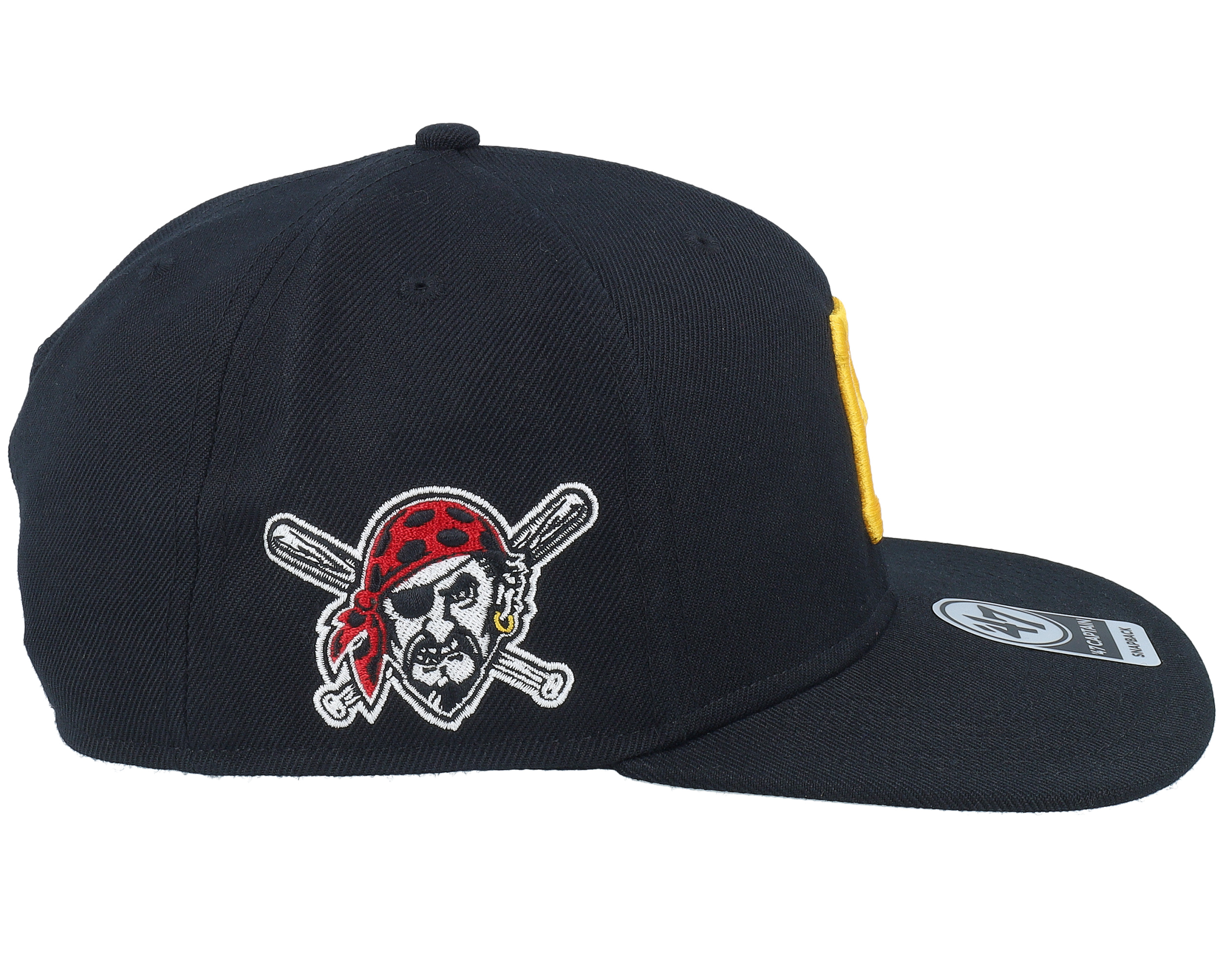 Pittsburgh Pirates Sure Shot Captain Black Snapback - 47