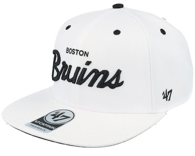 47Brand Boston Bruins White Crosstown Pop Captain Snapback Hat
