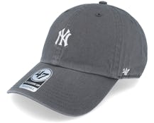 New York Yankees Base Runner Clean Up Charcoal Dad Cap - 47 Brand