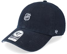 NHL Current Shield Logo Base Runner Clean Up Black Dad Cap - 47 Brand