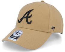 Hatstore Exclusive x Atlanta Braves Woolish Khaki/Black Adjustable - 47 Brand